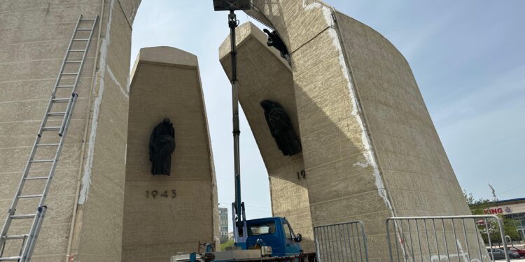 Ақтауда Жеңіс алаңындағы монументтер жаңартылуда